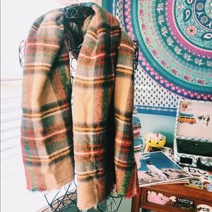 Striped wrap/blanket scarf